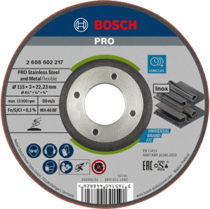 BOSCH PRO 115*3,0 mm Yarı Esnek Taşlama Taşı Inox
