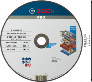 BOSCH PRO Multi Material Kesme Taşı 230*1,9 mm