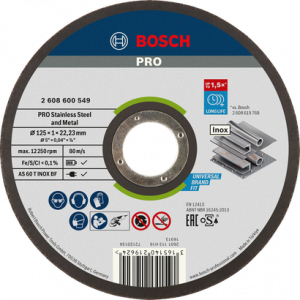 BOSCH PRO SS and Metal Kesme Taşı 125*1,0 mm