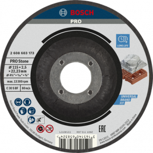 BOSCH PRO Stone Kesme Taşı 115*3,0 mm Bombeli