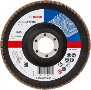 BOSCH X431 125 mm ALOX 40 K Flap Disk
