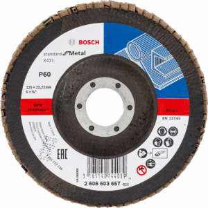 BOSCH X431 125 mm ALOX 60 K Flap Disk