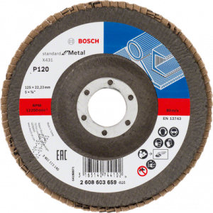 BOSCH X431 125 mm ALOX 120 K Flap Disk