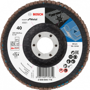 BOSCH EXM 125 mm 40 K  Flap Disk