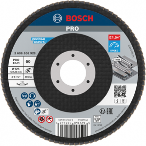 BOSCH X551 EXM Flap Disk 60K 125mm Düz
