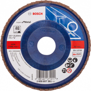 BOSCH X551 EXM Flap Disk 40K 115mm Düz Plastik