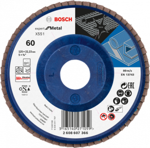 BOSCH X551 EXM Flap Disk 60K 125mm Düz Plastik
