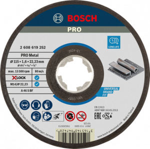 BOSCH PRO Metal X-LOCK KesmeTaşı 115*1,6 mmDüz