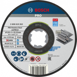BOSCH PRO SS and Metal X-LOCK KesmeTaşı 125*1mmDüz10'lu