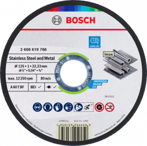 BOSCH SDMetal Kesme Taşı 125*1,0 mm Düz -Bosch Line