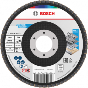 BOSCH Bosch X451 115mm 40K Flap Disk 60lı