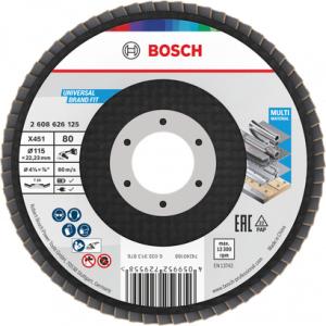 BOSCH Bosch X451 125mm 80K Flap Disk 60lı