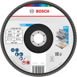 BOSCH Bosch X451 180mm 60K Flap Disk 15li