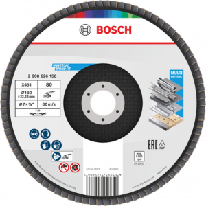 BOSCH Bosch X451 180mm 80K Flap Disk 15li