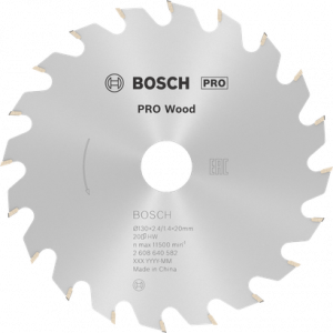 BOSCH PRO Wood Daire Test. Bıç. 130*20/16 mm 20 D E