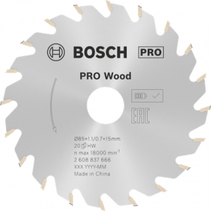 BOSCH PRO Wood Daire Test. Bıç. 85*15 mm 20 D E/C