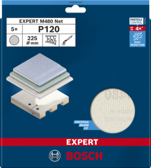 BOSCH EXPERT M480 Ağ Zımpara 225mm 120K 5li