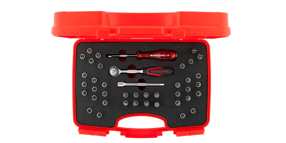 İZELTAŞ 1/4'' BİTS UÇLU LOKMA TAKIMI 42 PARÇA