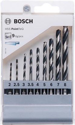 BOSCH HSSPointTeQ HEX Metal Matkap Uç Set 9'lu