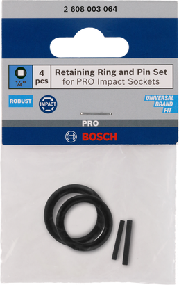 BOSCH PRO 1/4" Impact Tespit Halka ve Pim Seti
