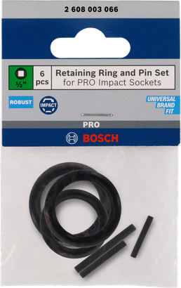 BOSCH PRO 1/2" Impact Tespit Halka ve Pim Seti