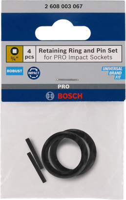 BOSCH PRO 3/4" Impact Tespit Halka ve Pim Seti